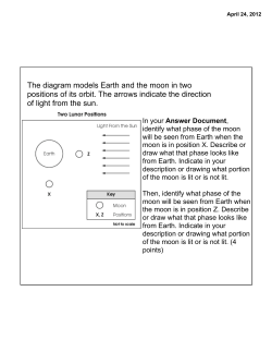 The diagram models Earth and the moon in two positions of its orbit