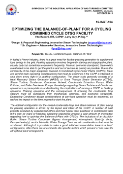 optimizing the balance-of-plant for a cycling combined cycle otsg