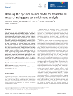 Defining the optimal animal model for translational research using