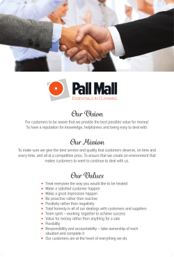 For customers to be aware that we provide the best possible value