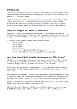 CDX as a corpus format?