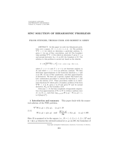 sinc solution of biharmonic problems