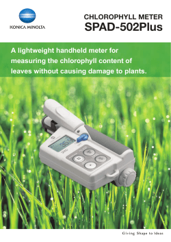 CHLOROPHYLL METER SPAD-502Plus