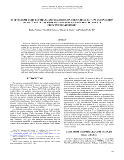 10. effects of core retrieval and degassing on the carbon isotope