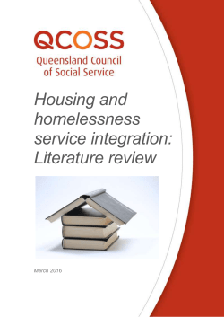Housing and homelessness service integration