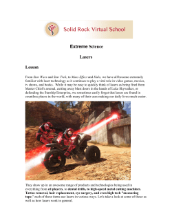 Extreme Science Lasers Lesson