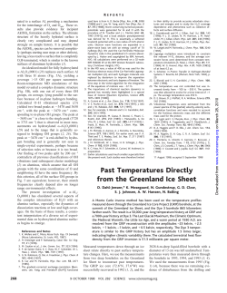 Past Temperatures Directly from the Greenland Ice Sheet
