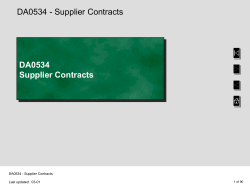 DA0534 Supplier Contracts - sage