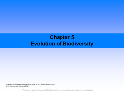 Chapter 5 Evolution of Biodiversity