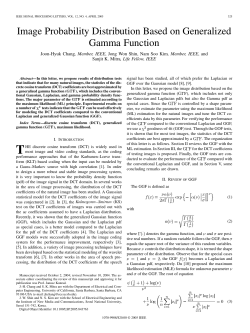 Image Probability Distribution Based on Generalized