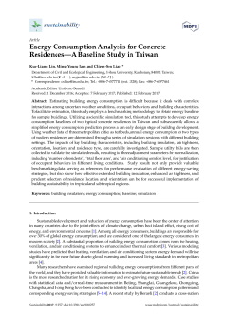 Energy Consumption Analysis for Concrete Residences&mdash;A