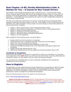 Rule Chapter 14-90, Florida Administrative Code: A Review for You