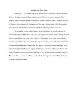 an architectural description of the property.