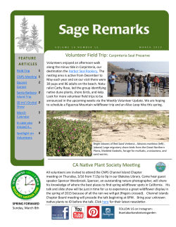 CA Native Plant Society Meeting - The Santa Barbara Botanic Garden