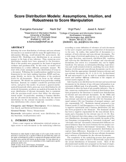 Score Distribution Models: Assumptions, Intuition, and Robustness