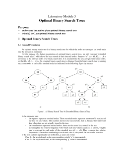 Optimal Binary Search Trees
