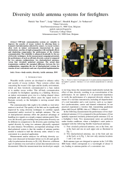 Diversity textile antenna systems for firefighters