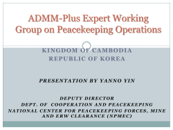 ADMM-Plus Expert Working Group on Peacekeeping Operation