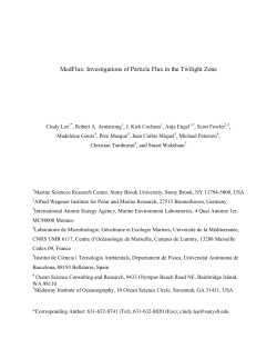 MedFlux: Investigations of Particle Flux in the Twilight Zone