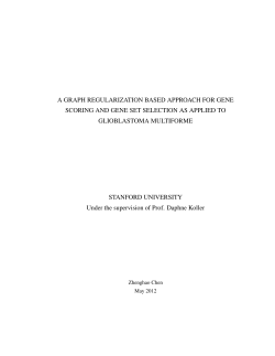 A Graph Regularization Based Approach for Gene