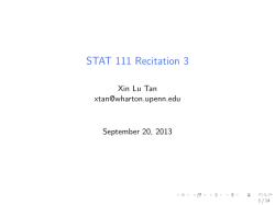 STAT 111 Recitation 3