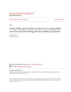 A test of the spiral of silence theory on young adults` use of social
