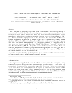 Phase Transitions for Greedy Sparse Approximation Algorithms