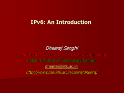 Internet Protocol Version 6