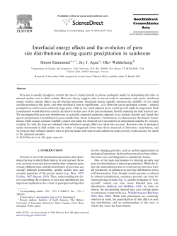 Interfacial energy effects and the evolution of pore size distributions