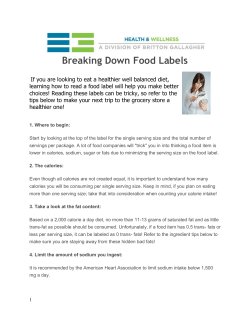 Breaking Down Food Labels