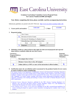 Revision - East Carolina University