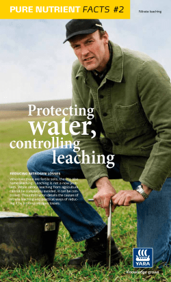Protecting water, controlling leaching