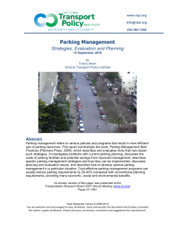Parking Management: Strategies, Evaluation and Planning