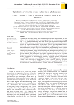 Optimization of extraction process of plant