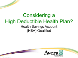 Consider a Health Savings Account?