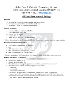 JP2 Athletic Awards Policy - London District Catholic School