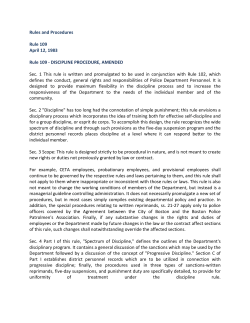 Rule 109 - BPDNews.com