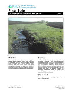 Reduce sediment, particulate organics, and sediment