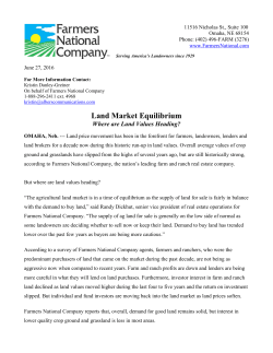 June 2016 Land Values Release