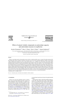 Effect of natural volatile compounds on antioxidant capacity