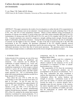 Carbon dioxide sequestration in concrete in different curing