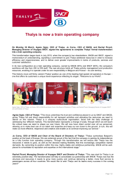 Thalys is now a train operating company
