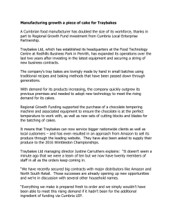 Manufacturing growth a piece of cake for Traybakes