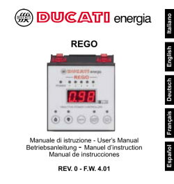 Manuale di istruzione - User`s Manual