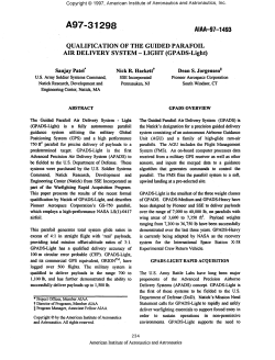 Qualification of the Guided Parafoil Air Delivery System