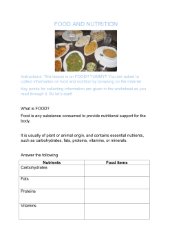 LP BandCD Science 26 Food and Nutrition 1