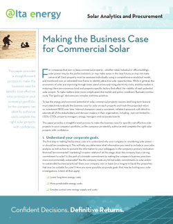 Making the Business Case for Commercial Solar