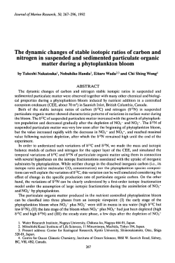 The dynamic changes of stable isotopic ratios of carbon and
