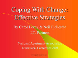 Coping With Change - how to provide consistent, professional and