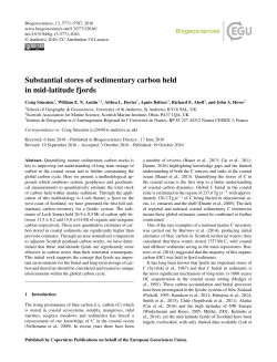 Substantial stores of sedimentary carbon held in